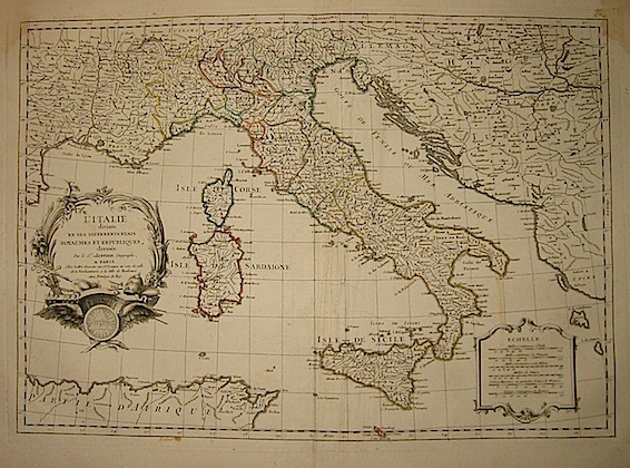 Janvier Jean Robert L'Italie divisée en ses differents Etats, Royaumes et Republiques... 1762 Parigi